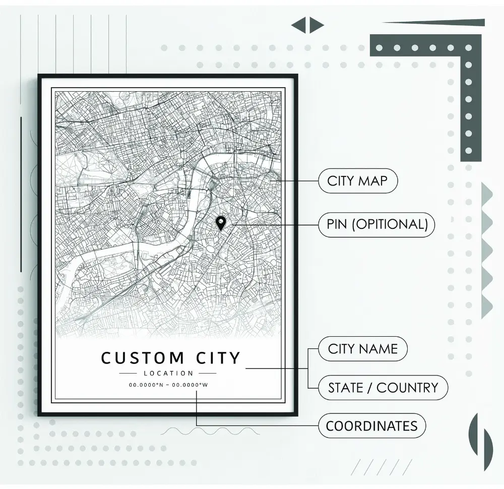 Style and personalize the map print