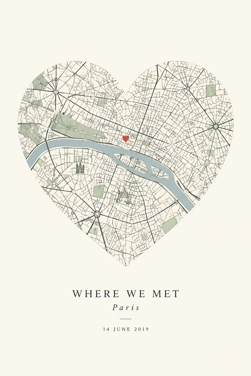 Mapa de propuesta con corazón